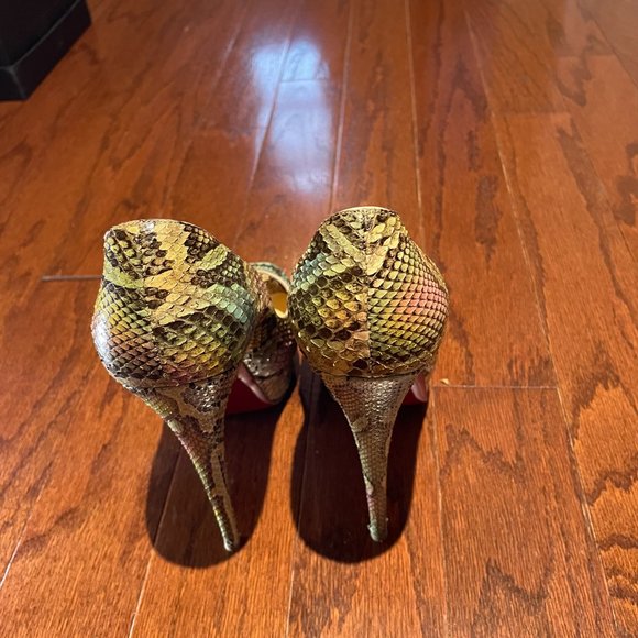 CHRISTIAN LOUBOUTIN LADY PEEP 150 PYTHON - Picture 3 of 6